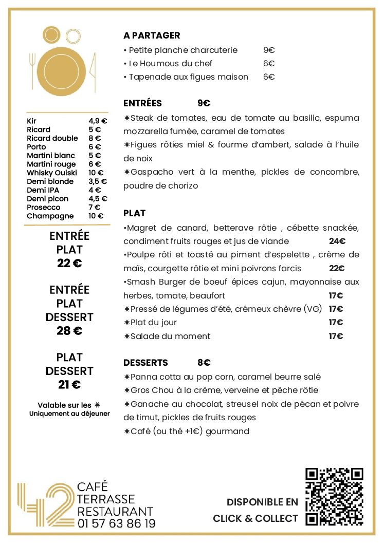 FR Carte Dej S35 A table